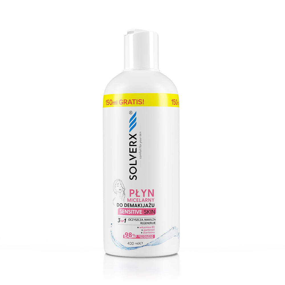 

SOLVERX Мицеллярное средство для снятия макияжа Sensitive Skin for Women 3в1 400мл