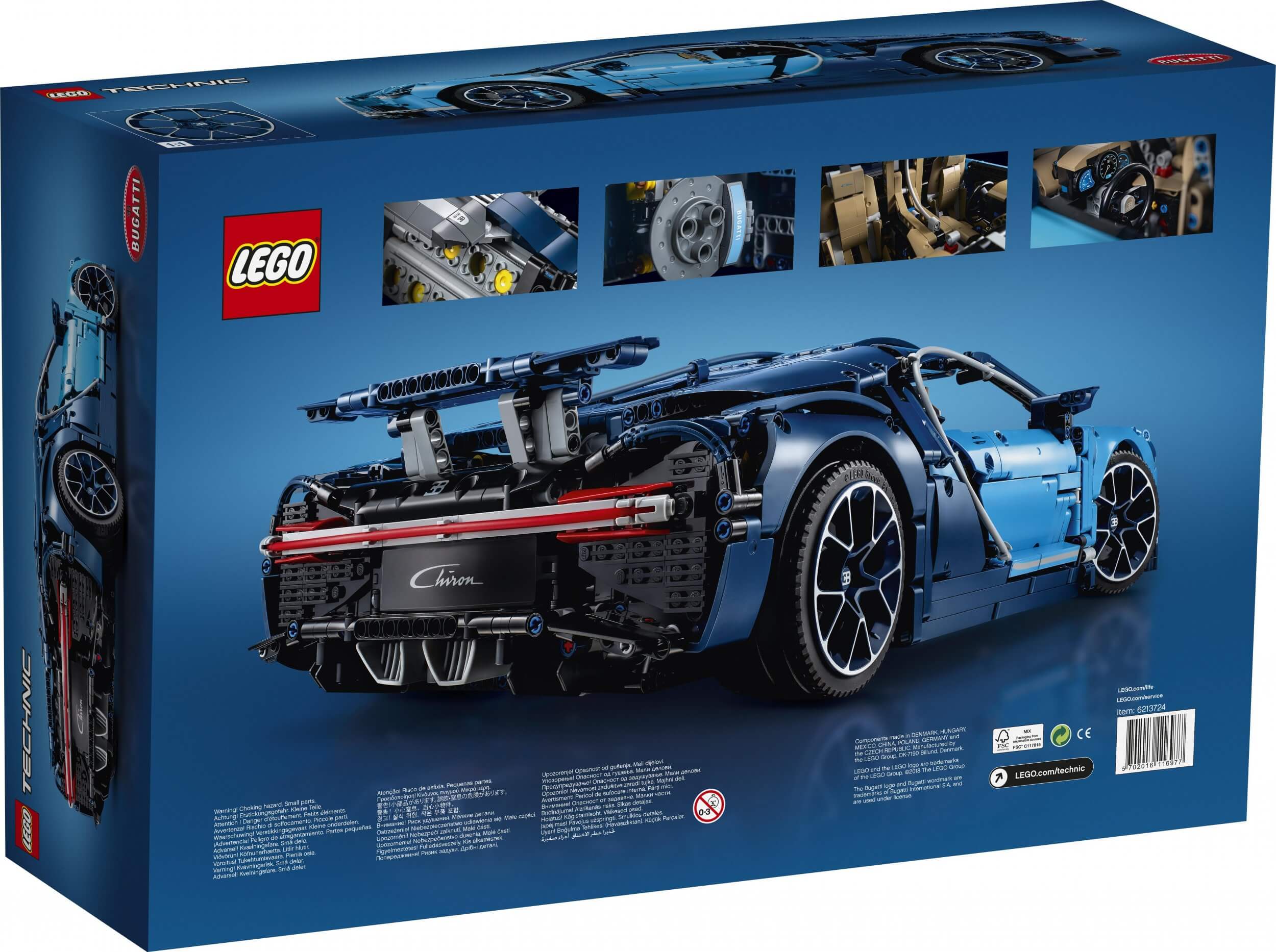 Конструктор LEGO Bugatti Chiron, 3599 деталей конструктор трансформер mingdi 10060 спорткар bugatti chiron 2 героя