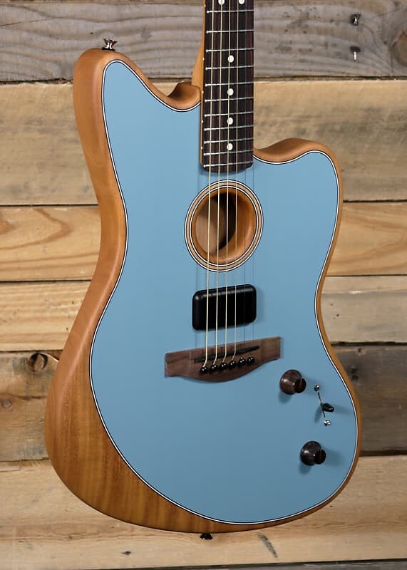 

Fender Acoustasonic Player Jazzmaster Guitar Ice Blue с сумкой для переноски