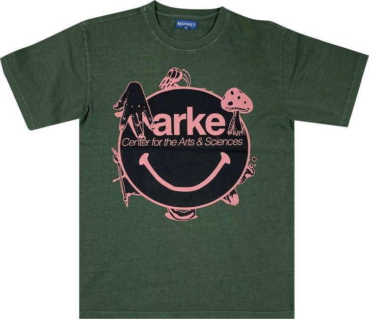 

Футболка Market Smiley Arts & Sciences T-Shirt 'Sage', зеленый