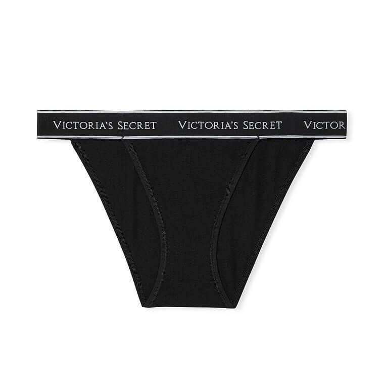 

Трусики-танга Victoria's Secret Logo Cotton, черный