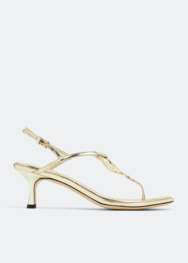 

Сандалии TORY BURCH Capri Miller heeled sandals, золотой