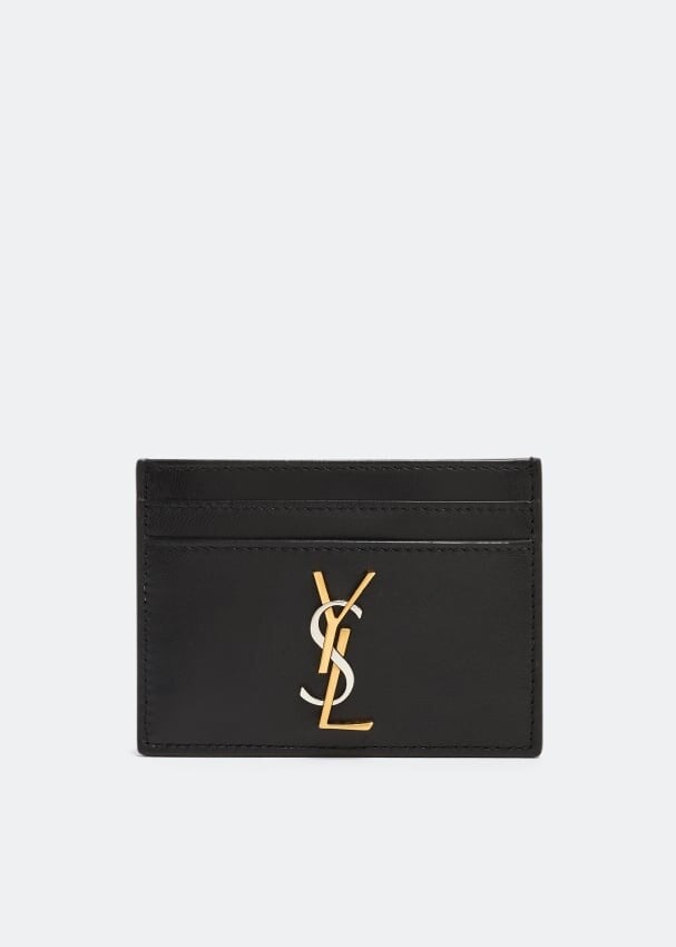 

Картхолдер SAINT LAURENT Cassandre card case, черный