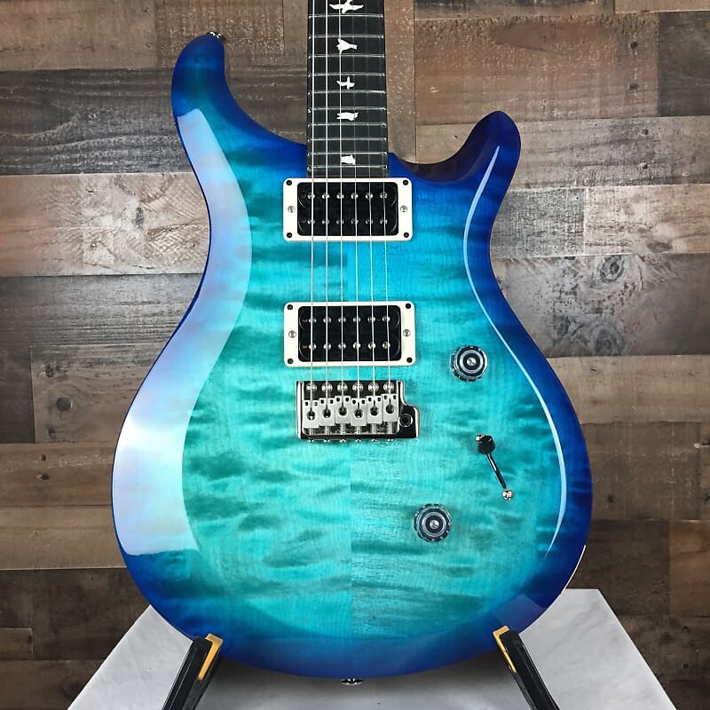 

PRS S2 Custom 24 C&M Exclusive Makena Blue Quilt Top с сумкой для переноски, бесплатная доставка, 583