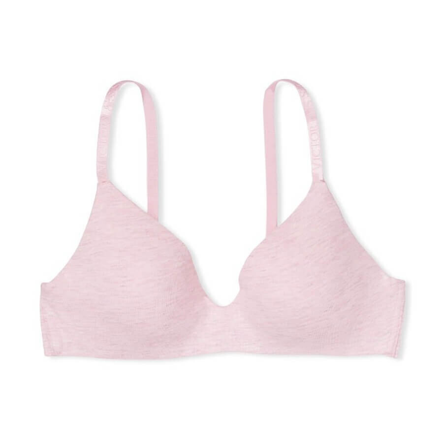 

Бюстгальтер без косточек Victoria's Secret The T-shirt Stretch Cotton Lightly Lined, розовый