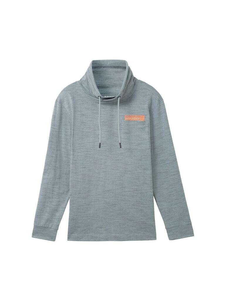 

Футболка Tom Tailor, цвет mint grey navy injected, Серый