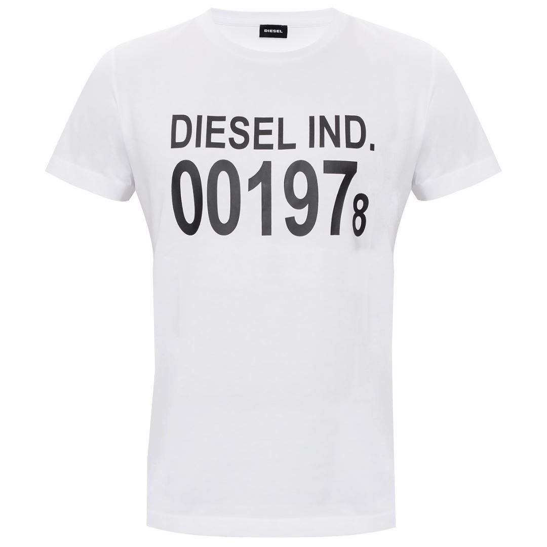 001978 Белая футболка Diesel, белый diesel футболка голубая принт s