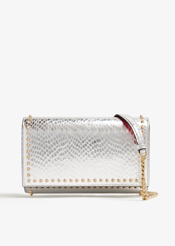 

Клатч Christian Louboutin Paloma, серебряный