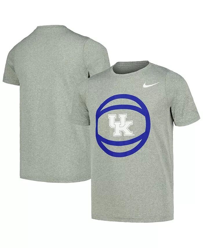 

Мужская футболка с логотипом баскетбола Heather Grey Kentucky Wildcats Nike, серый