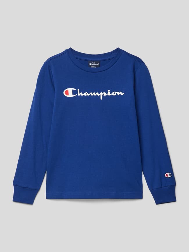 

Лонгслив с принтом этикетки CHAMPION, синий
