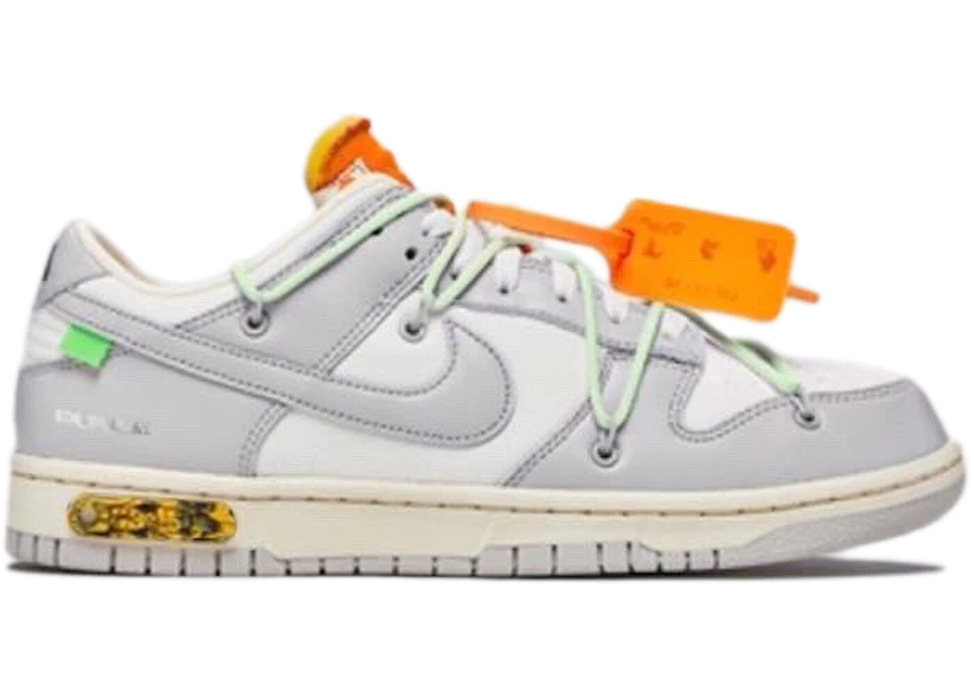 

Кроссовки Nike Dunk Low Off-White Lot 43, серый / белый