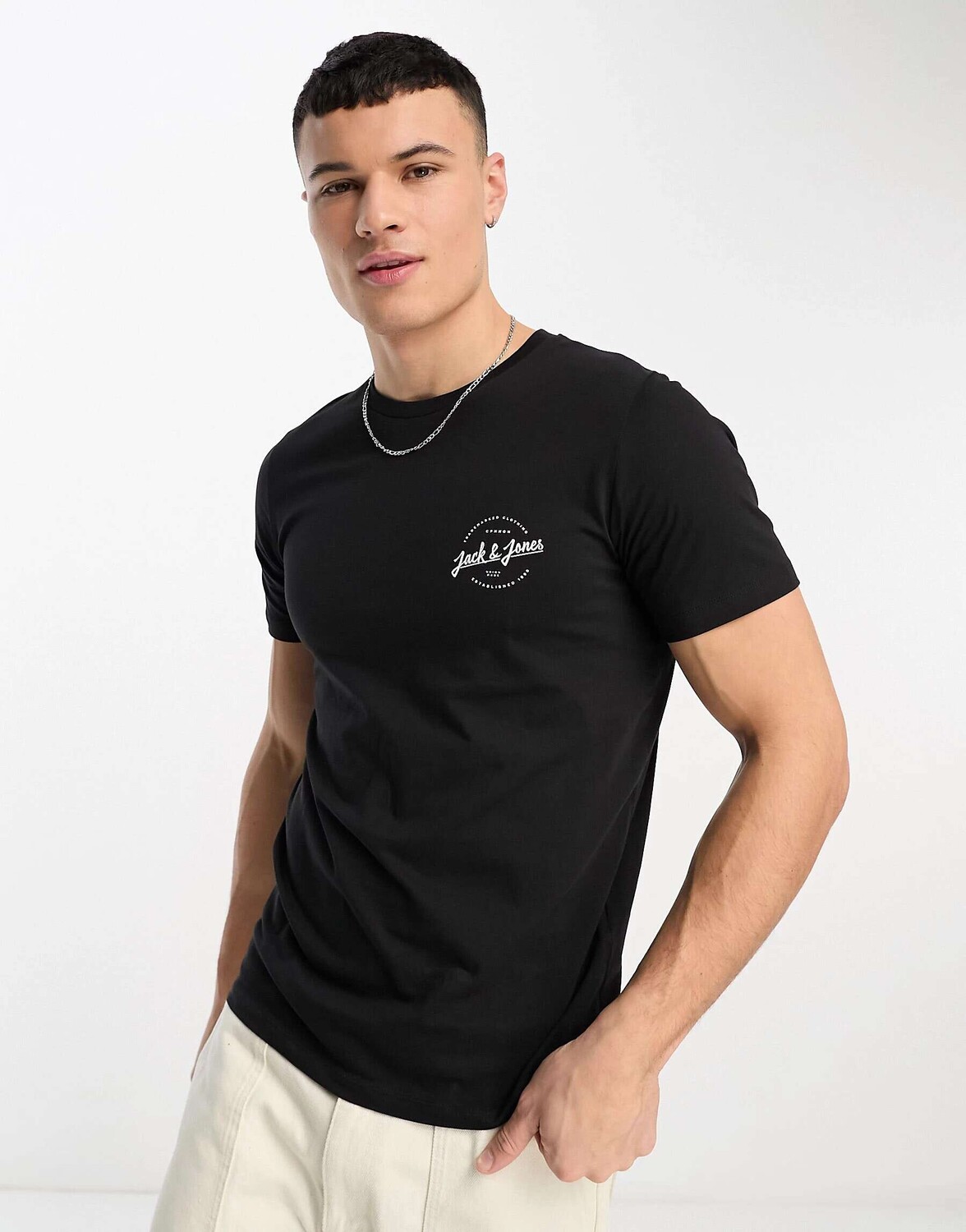 

Черная футболка с логотипом Jack & Jones, Черный