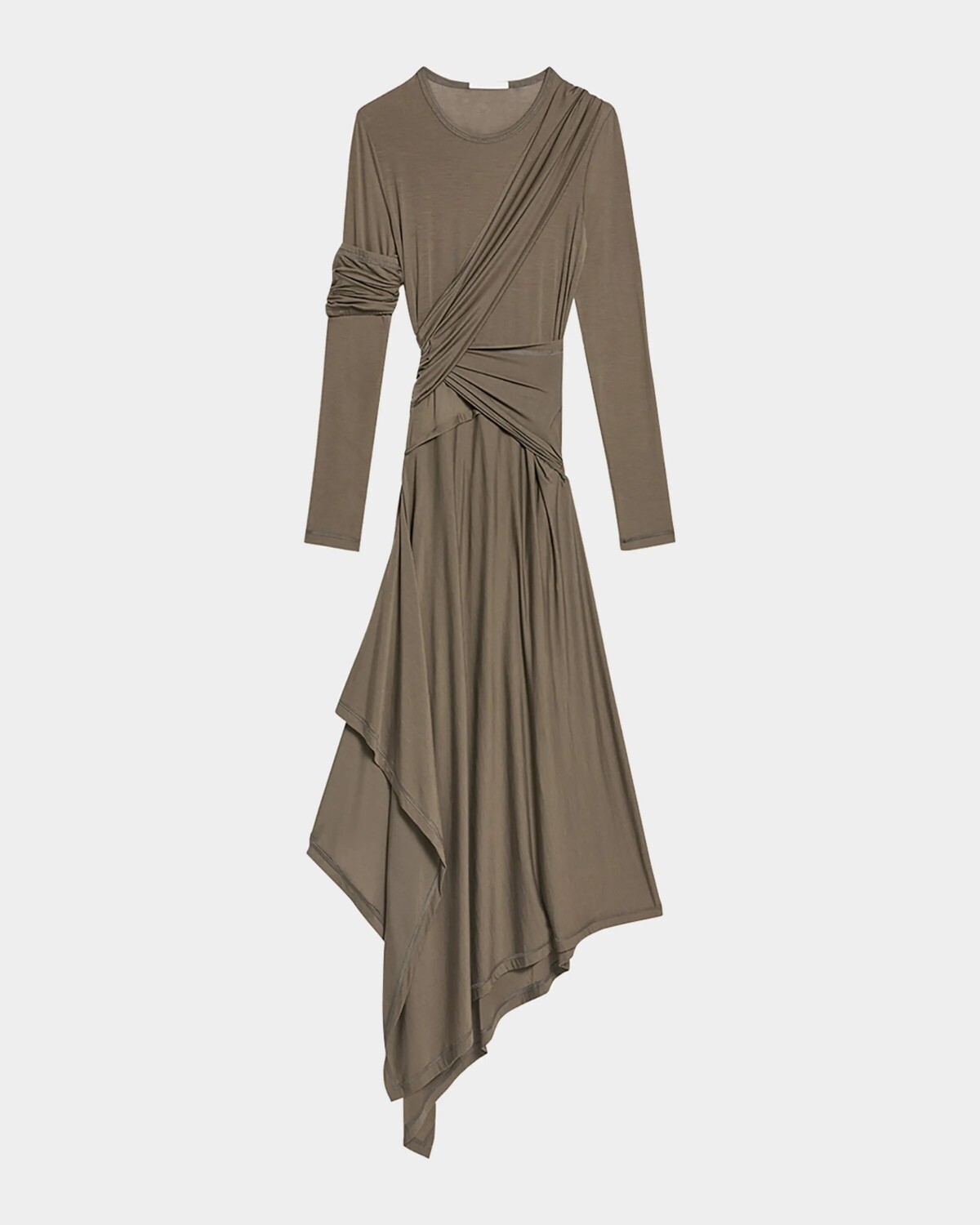 

Защитное трикотажное платье с драпировкой Helmut Lang, цвет Blk