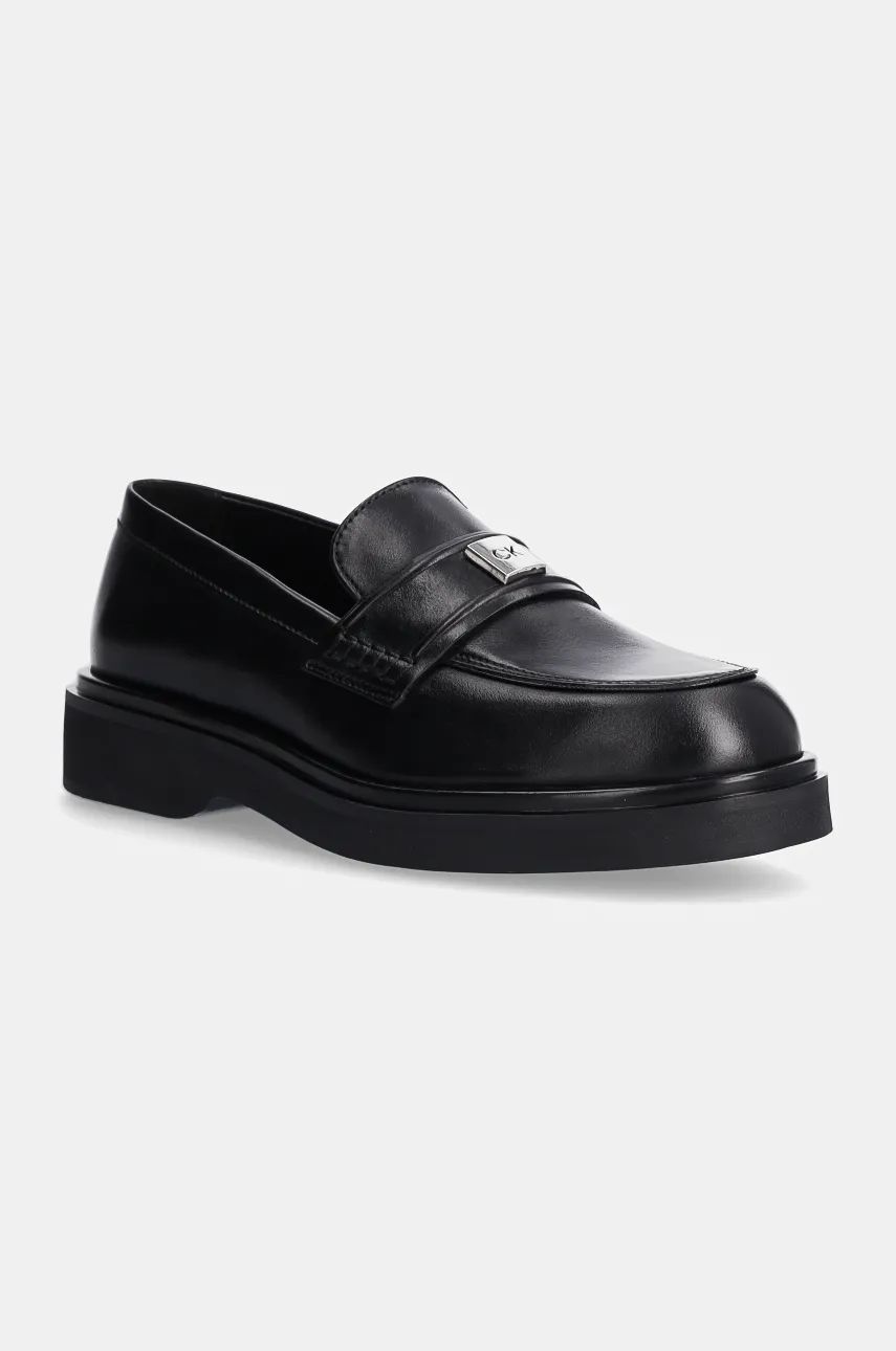 

Кожаные лоферы Calvin Klein LOAFER W/HW LTH, черный