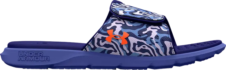

Сандалии Under Armour Wmns Ignite Pro Graphic Strap Slide Baja Blue Camo, синий