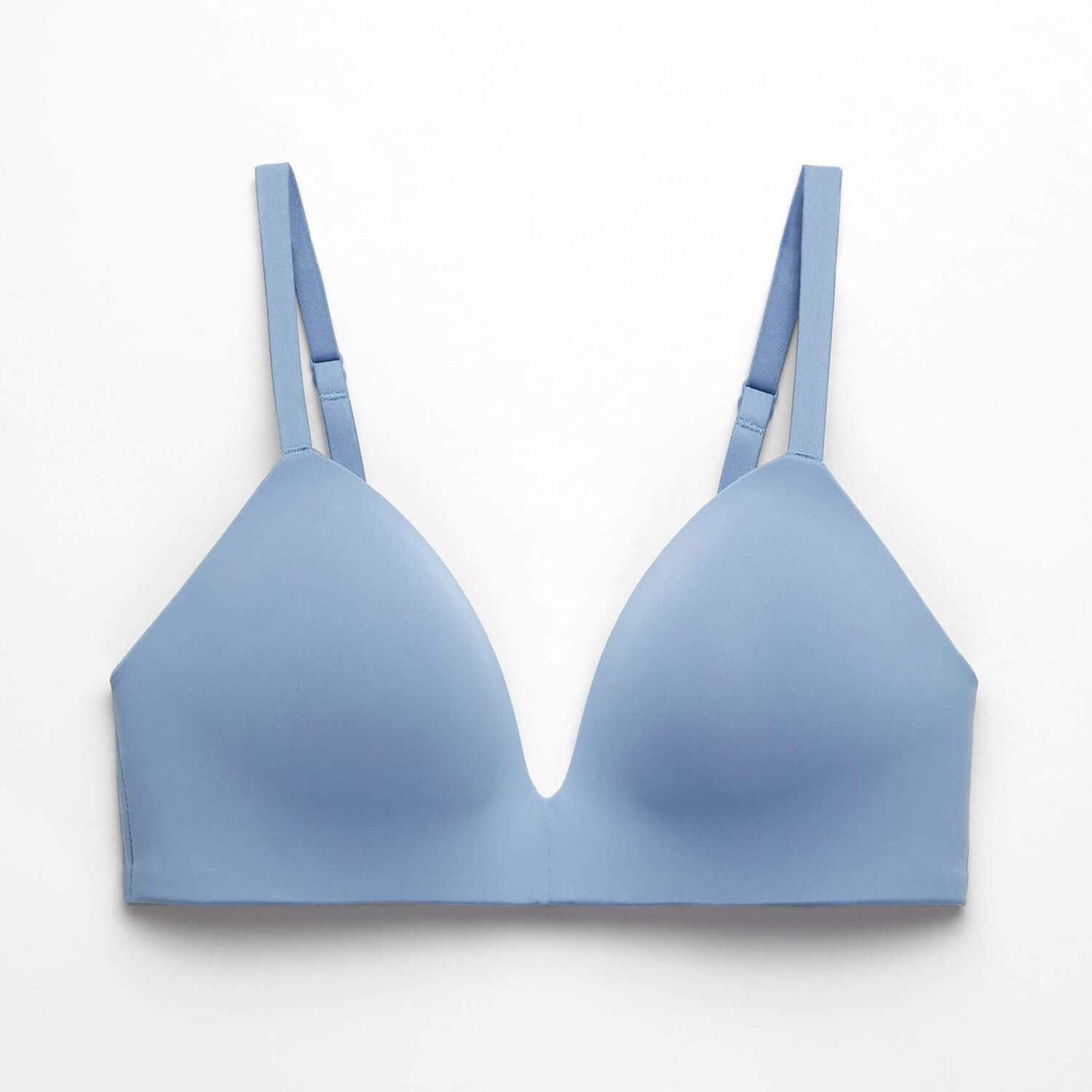 

Бюстгальтер Oysho Push-Up Padded Triangle Polyamide, серо-синий