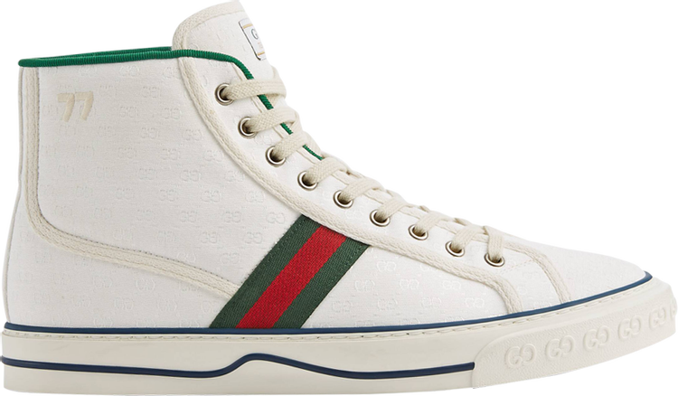 Кроссовки Gucci Tennis 1977 High White Mini GG, белый - фото