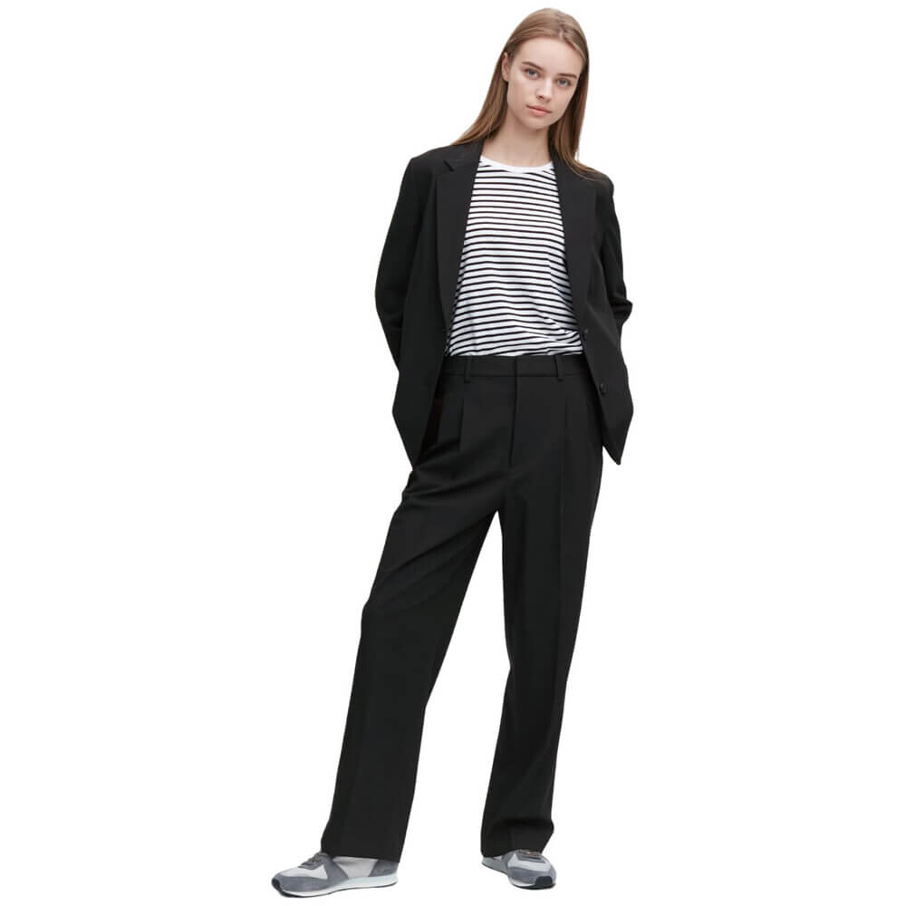 

Брюки Uniqlo Pleated Loose Trousers (Spring New Arrival), черный