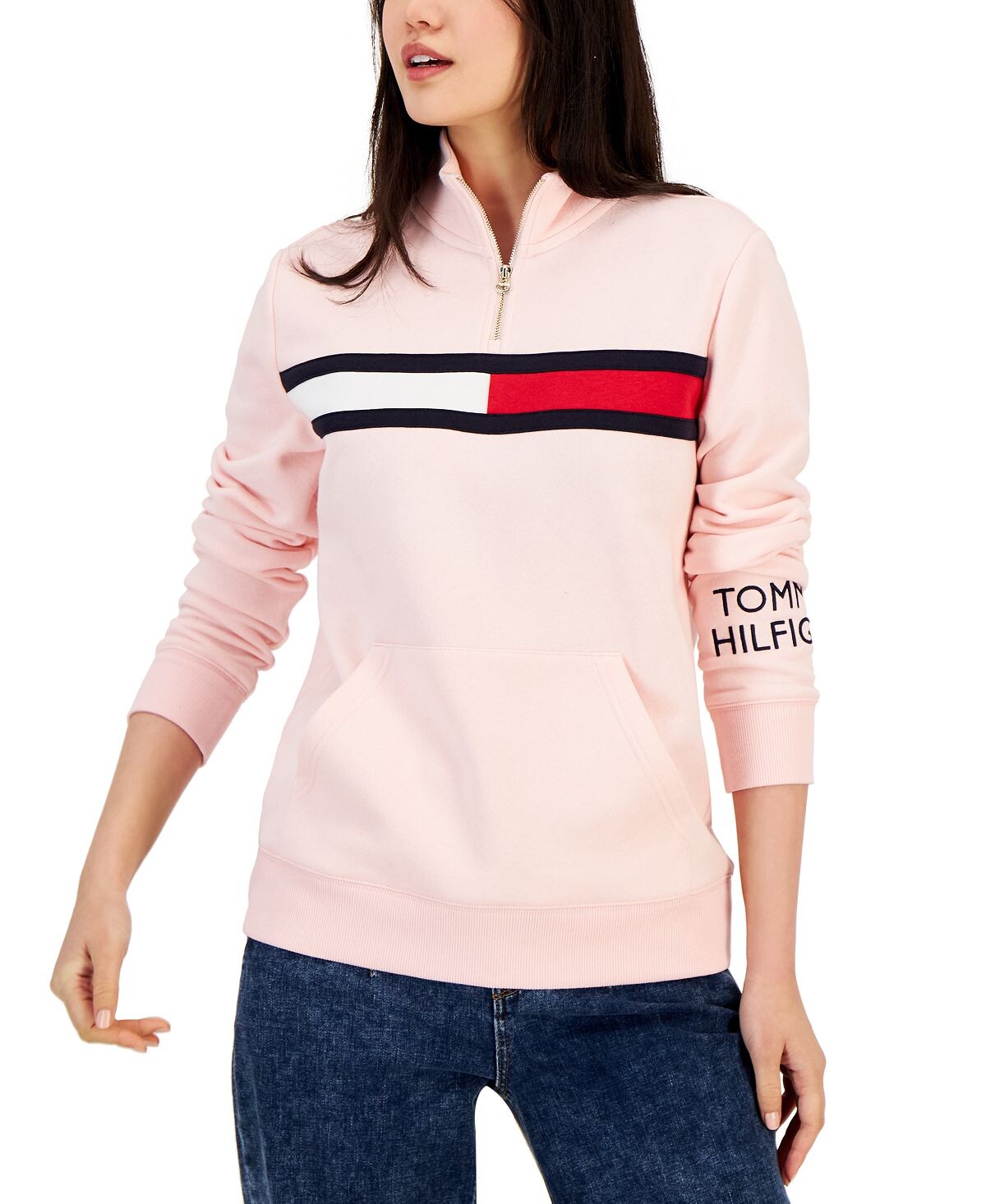 

Женская пуловерная толстовка с воротником на молнии Tommy Hilfiger, мульти