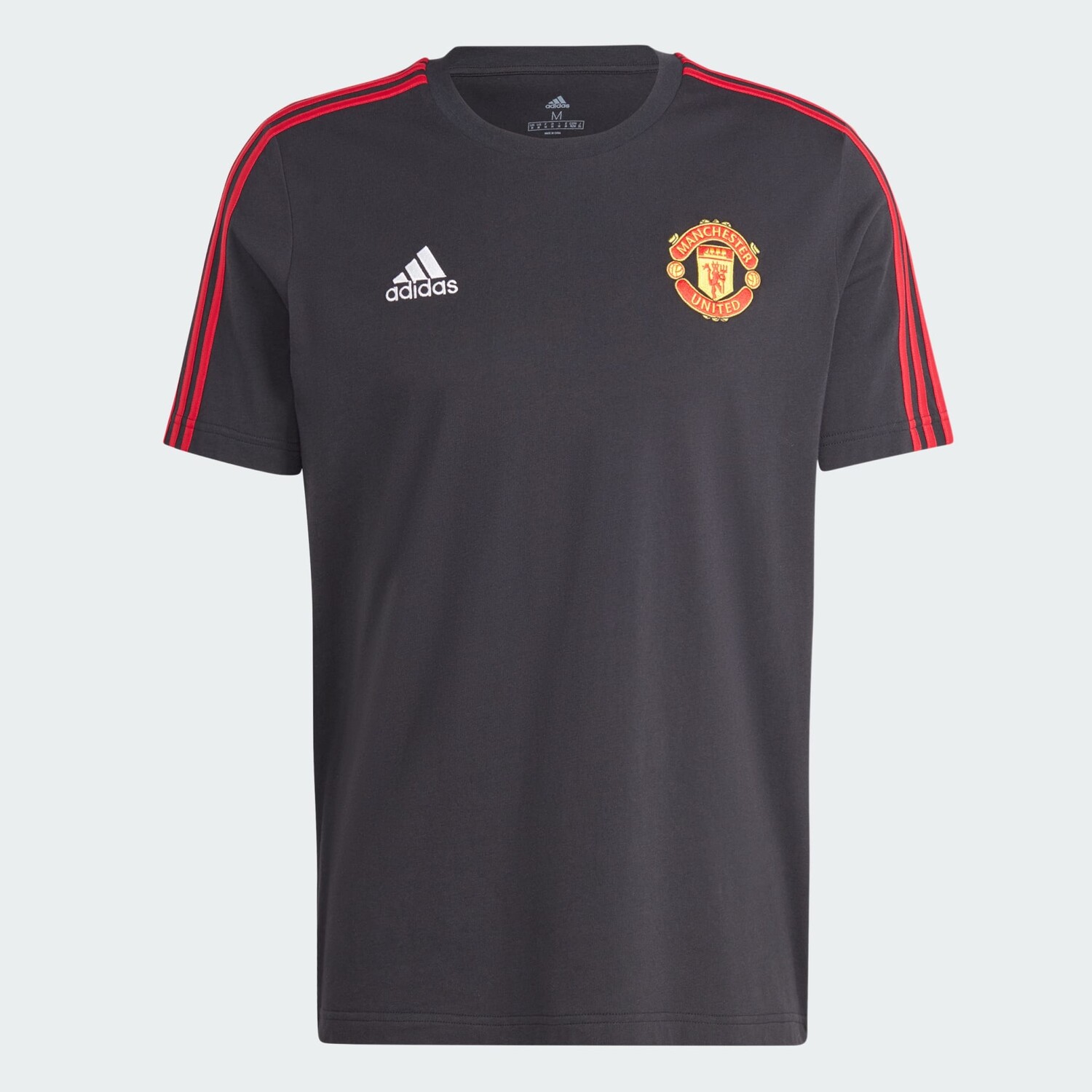 

Футболка Adidas Manchester United DNA 3-Stripes, черный/красный