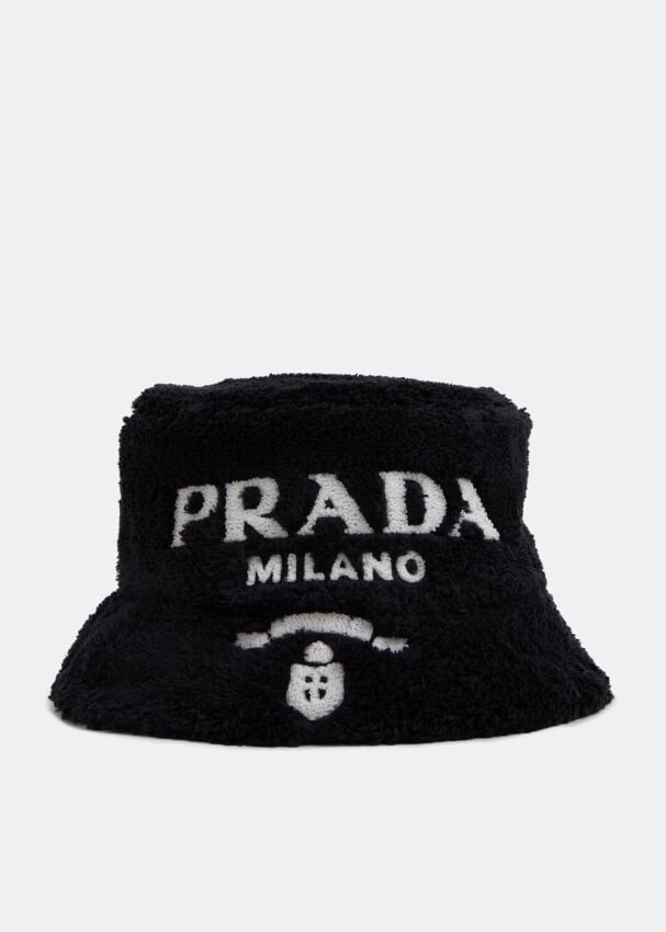

Шляпа PRADA Terrycloth bucket hat, черный