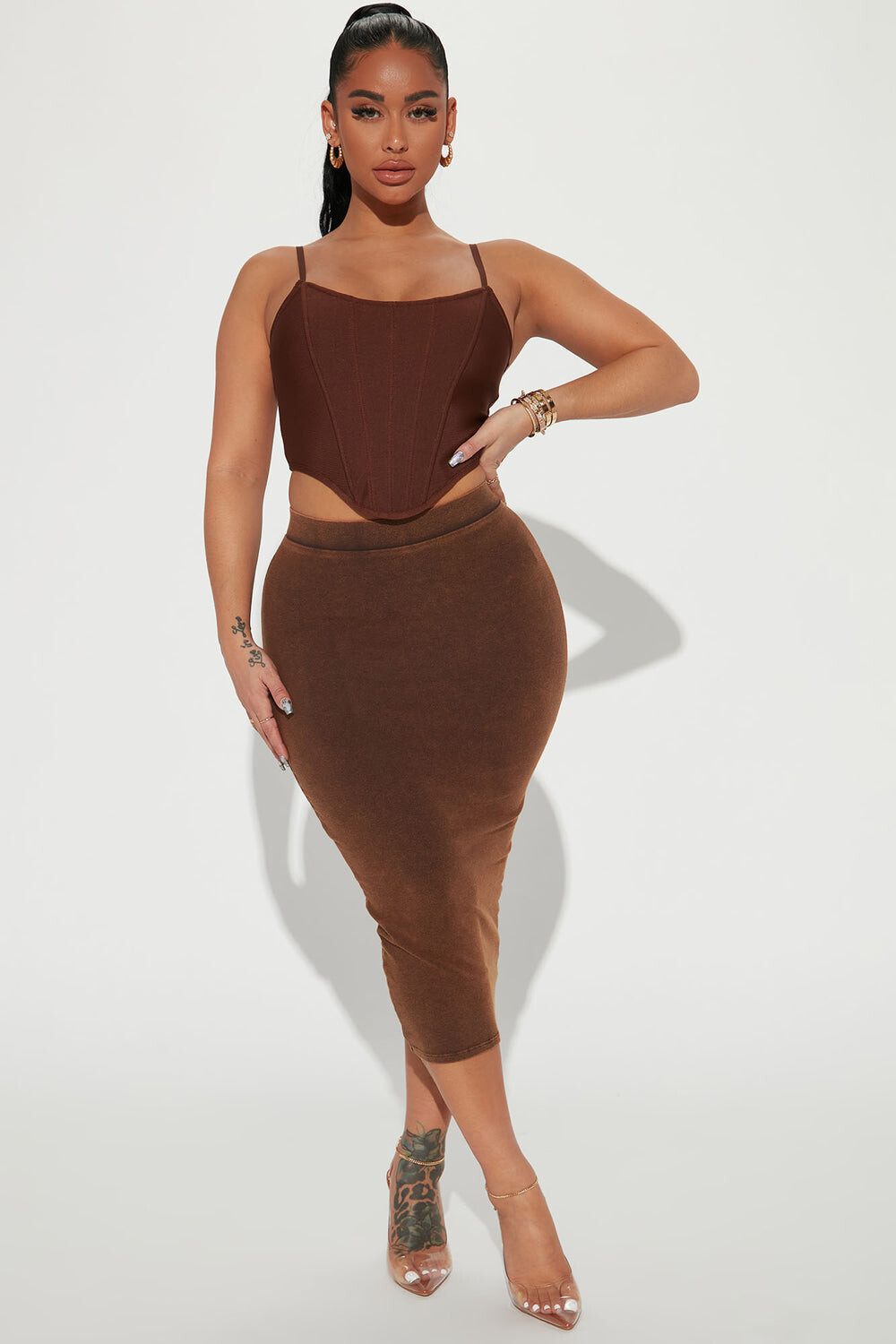 

Юбка Fashion Nova ES2397N, коричневый