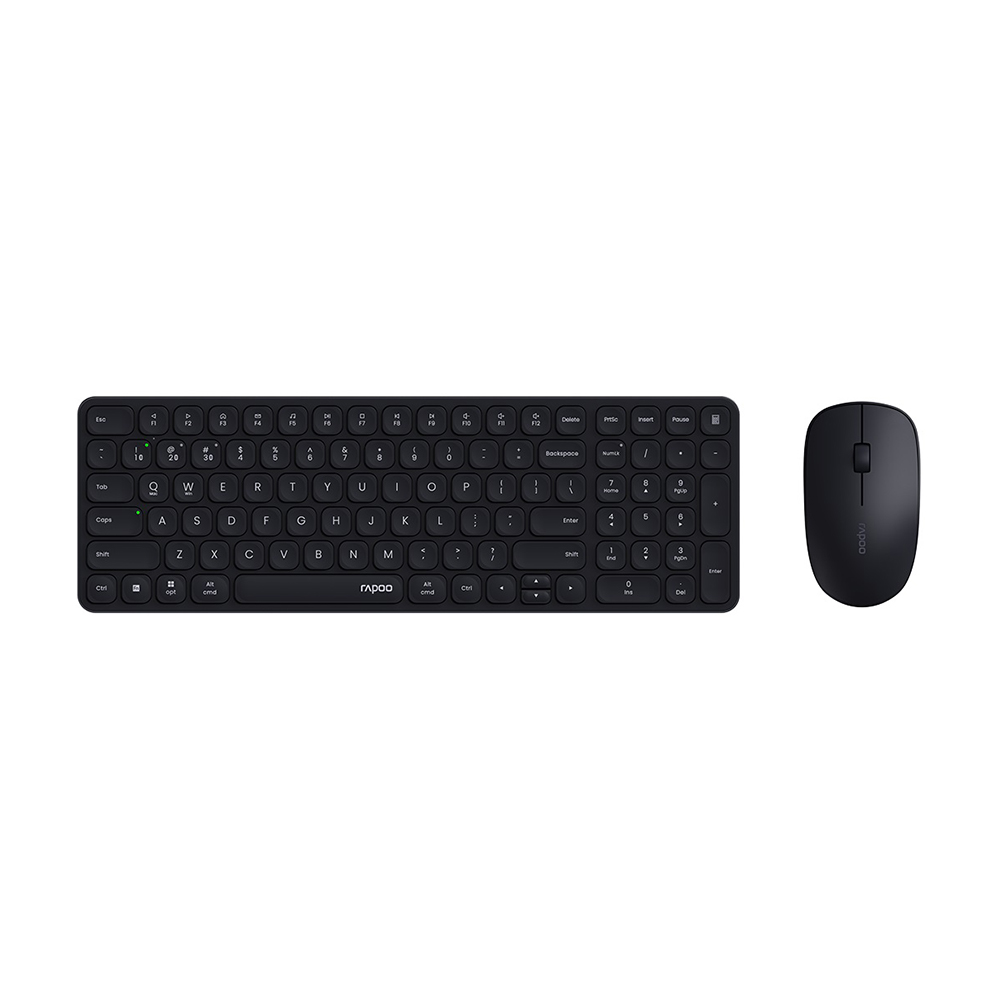 комплект клавиатура мышь rapoo 9700м dark grey серый серый 14521 Комплект периферии Rapoo 9300S (клавиатура + мышь), беспроводной, темно-серый