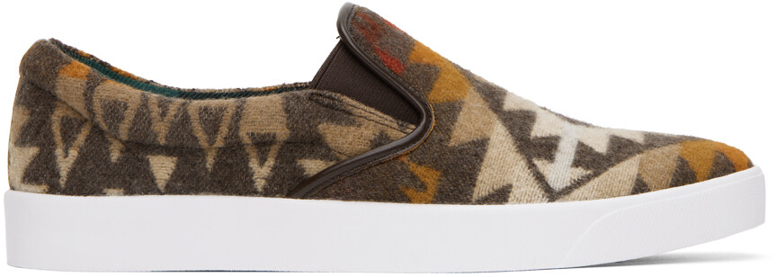 

Разноцветные кроссовки без шнурков Pendleton Edition Junya Watanabe