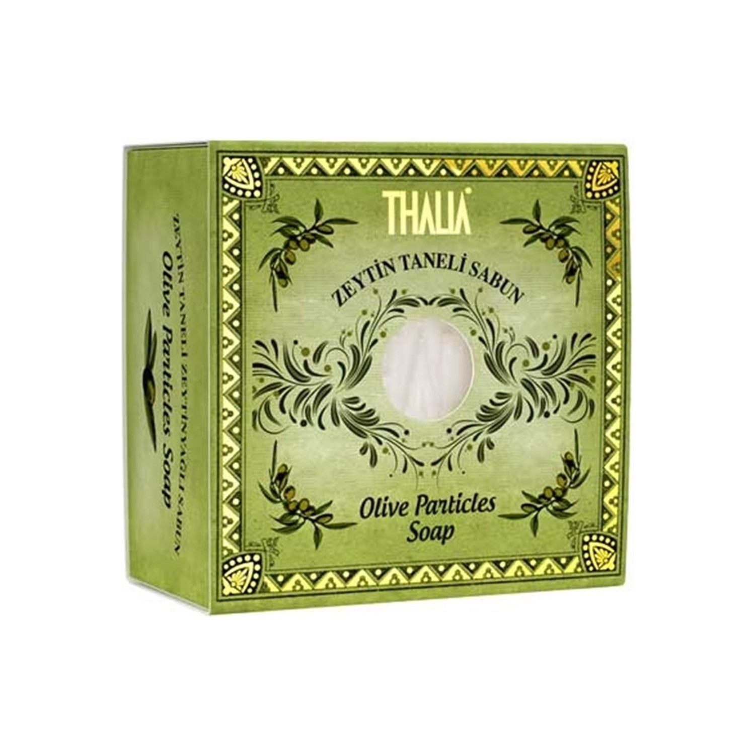 Увлажняющее натуральное мыло Thalia с зернами оливы увлажняющая маска для ухода за волосами thalia с оливковым маслом 175 мл