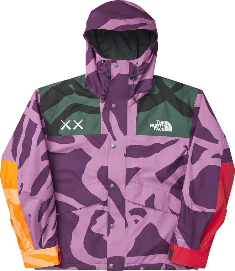 Куртка The North Face x KAWS Retro 1986 Mountain Jacket 'Pamplona Purple', фиолетовый - фото