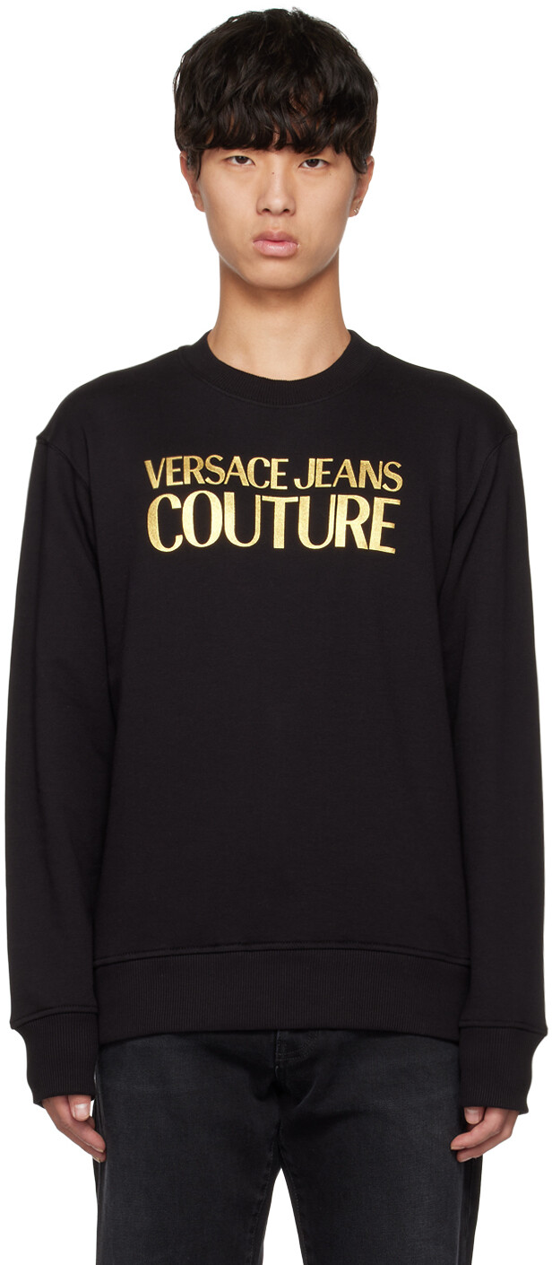 

Черно-золотая толстовка с принтом Versace Jeans Couture, Черный