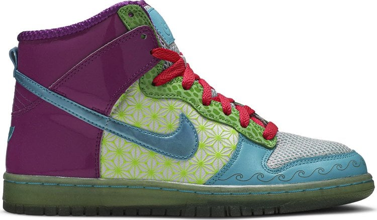 Лимитированные кроссовки Nike Wmns Dunk High Skinny 'Doernbecher', фиолетовый - фото