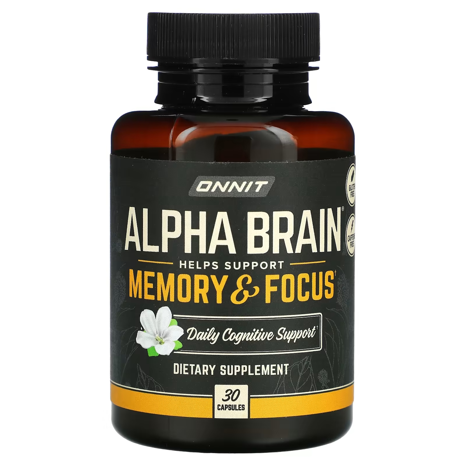 Onnit Alpha Brain память и концентрация, 30 капсул brain health устойчивая концентрация nature s way 60 капсул