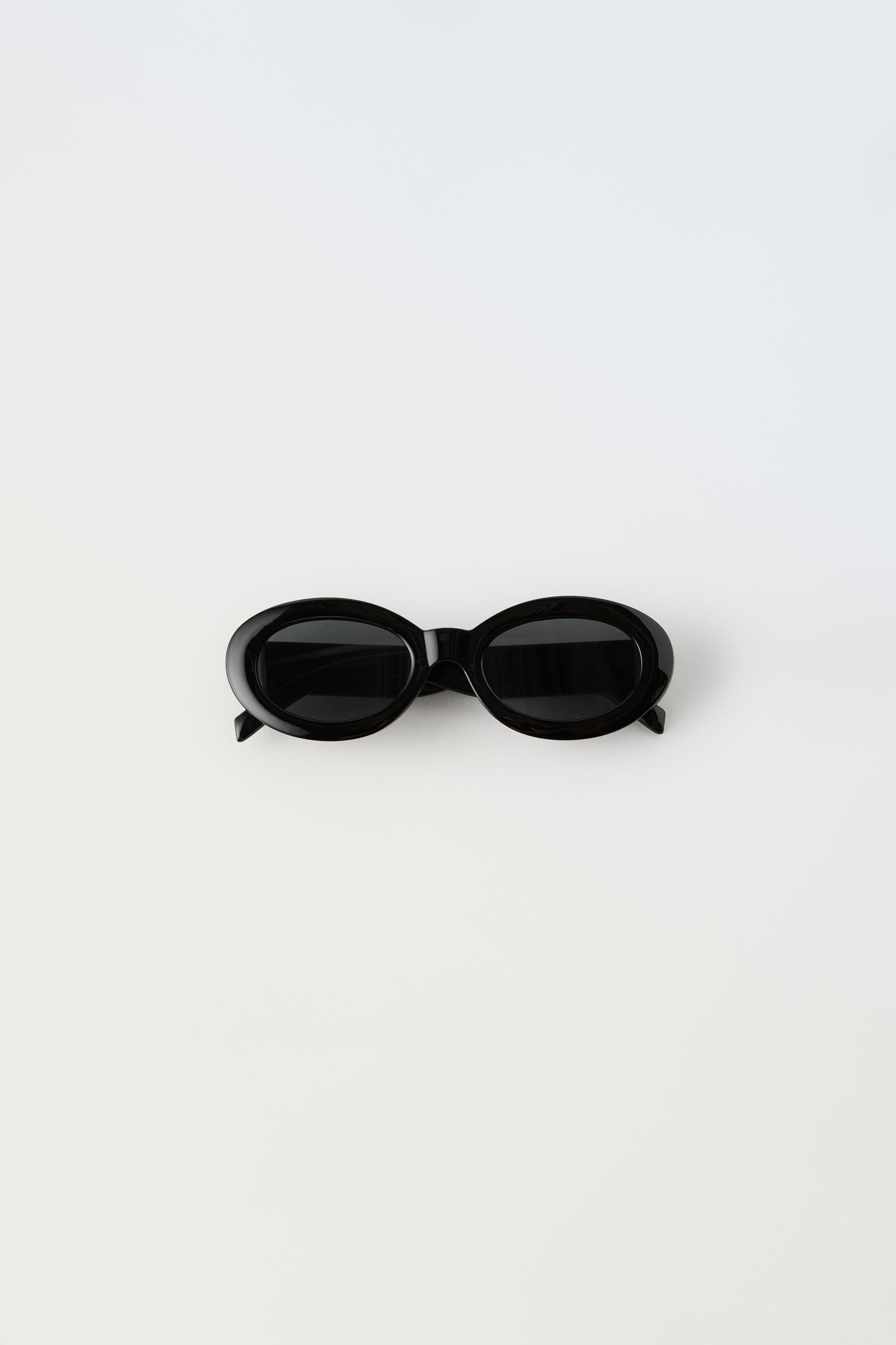 Детские солнцезащитные очки Zara Oval Resin Frame, черный солнцезащитные очки zara metal frame черный