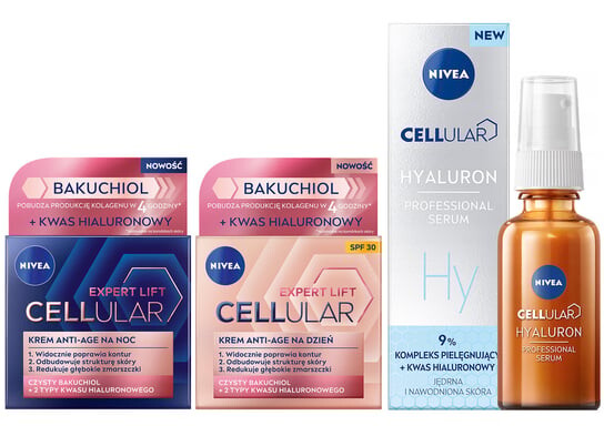 

Антивозрастные кремы NIVEA Cellular Expert Lift + сыворотка