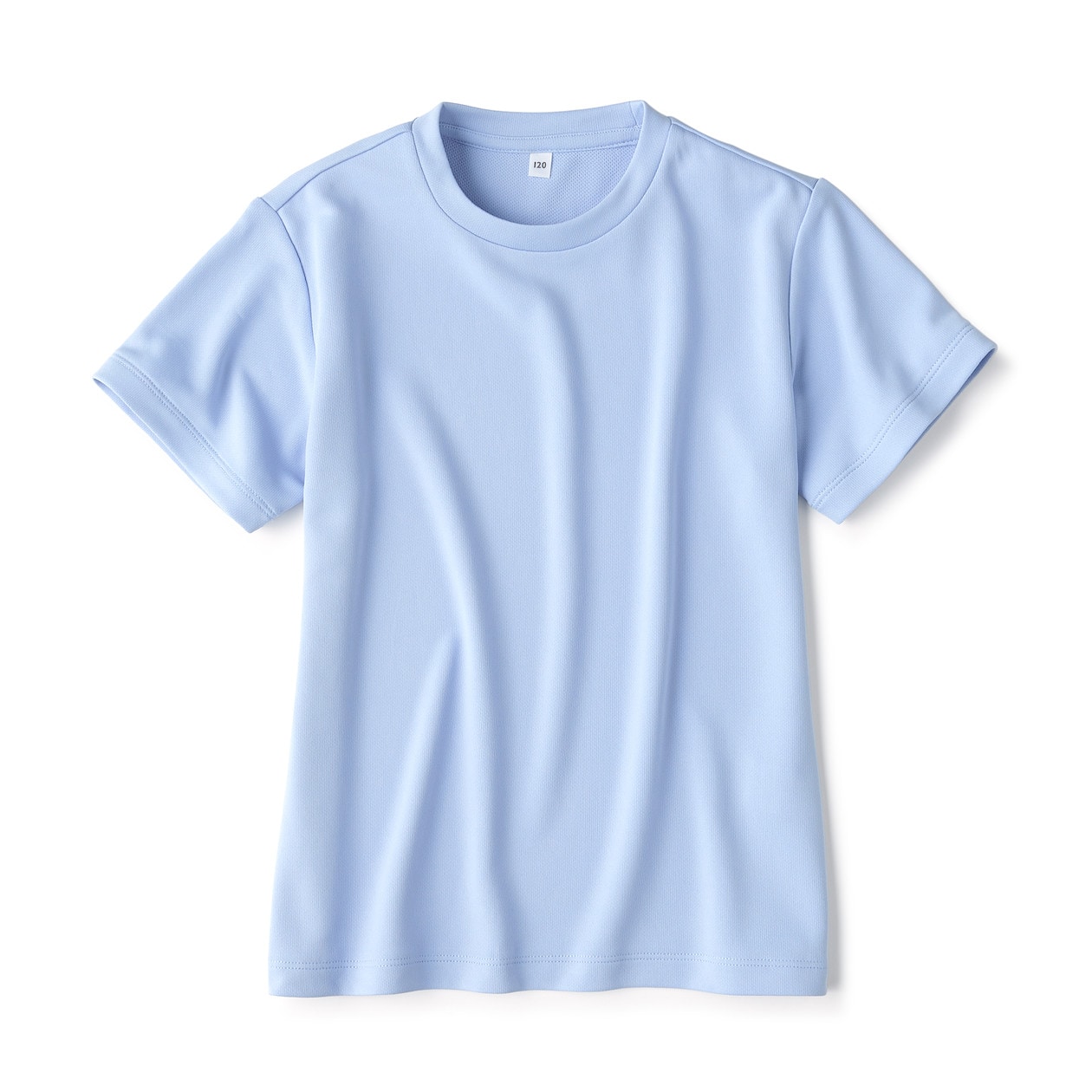 цена Легкосохнущая футболка с круглым вырезом и короткими рукавами, защита от ультрафиолета (дети) MUJI, светло-синий