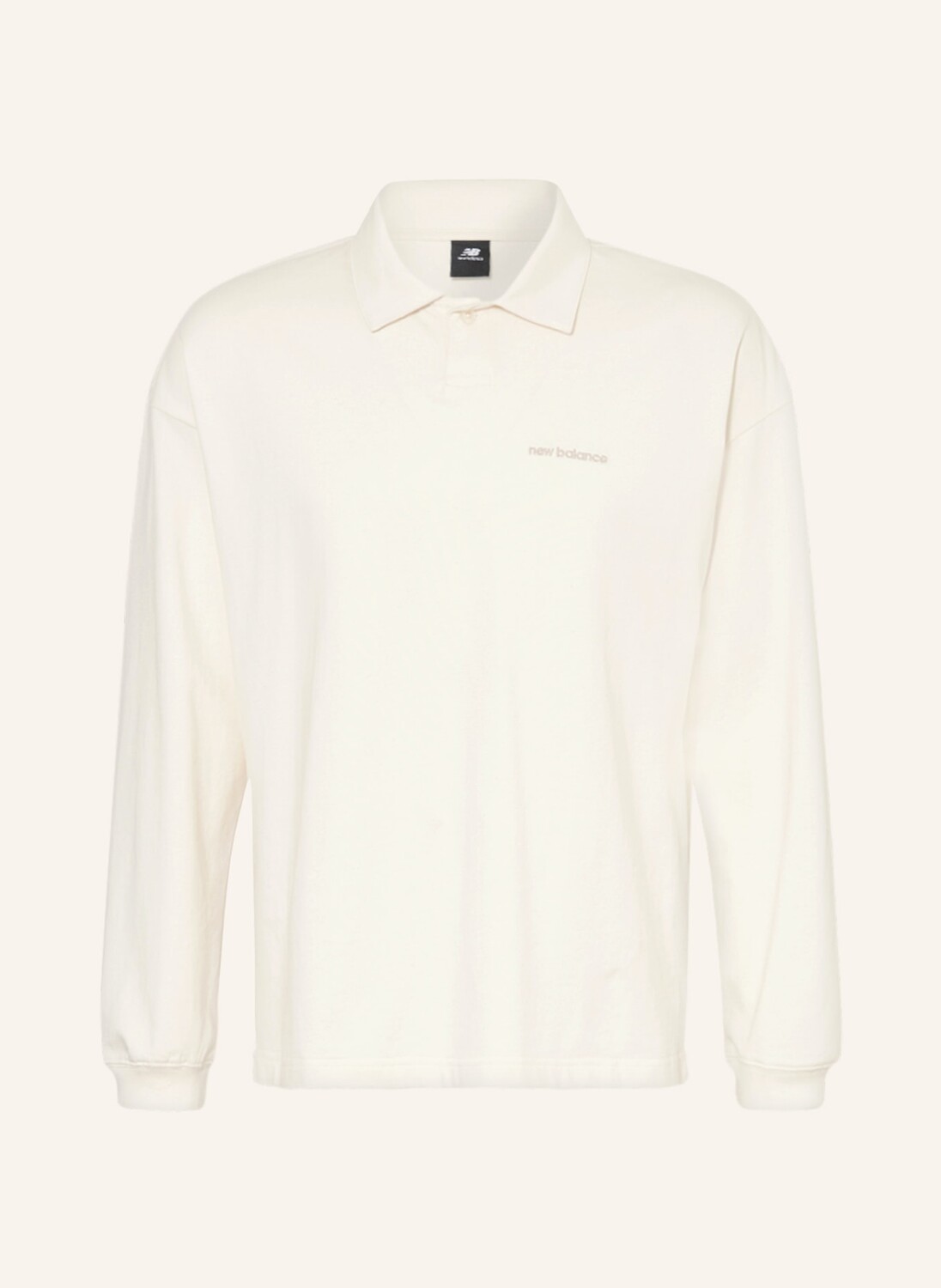 

Рубашка поло new balance Jersey ATHLETICS LINEAR Relaxed Fit, кремовый
