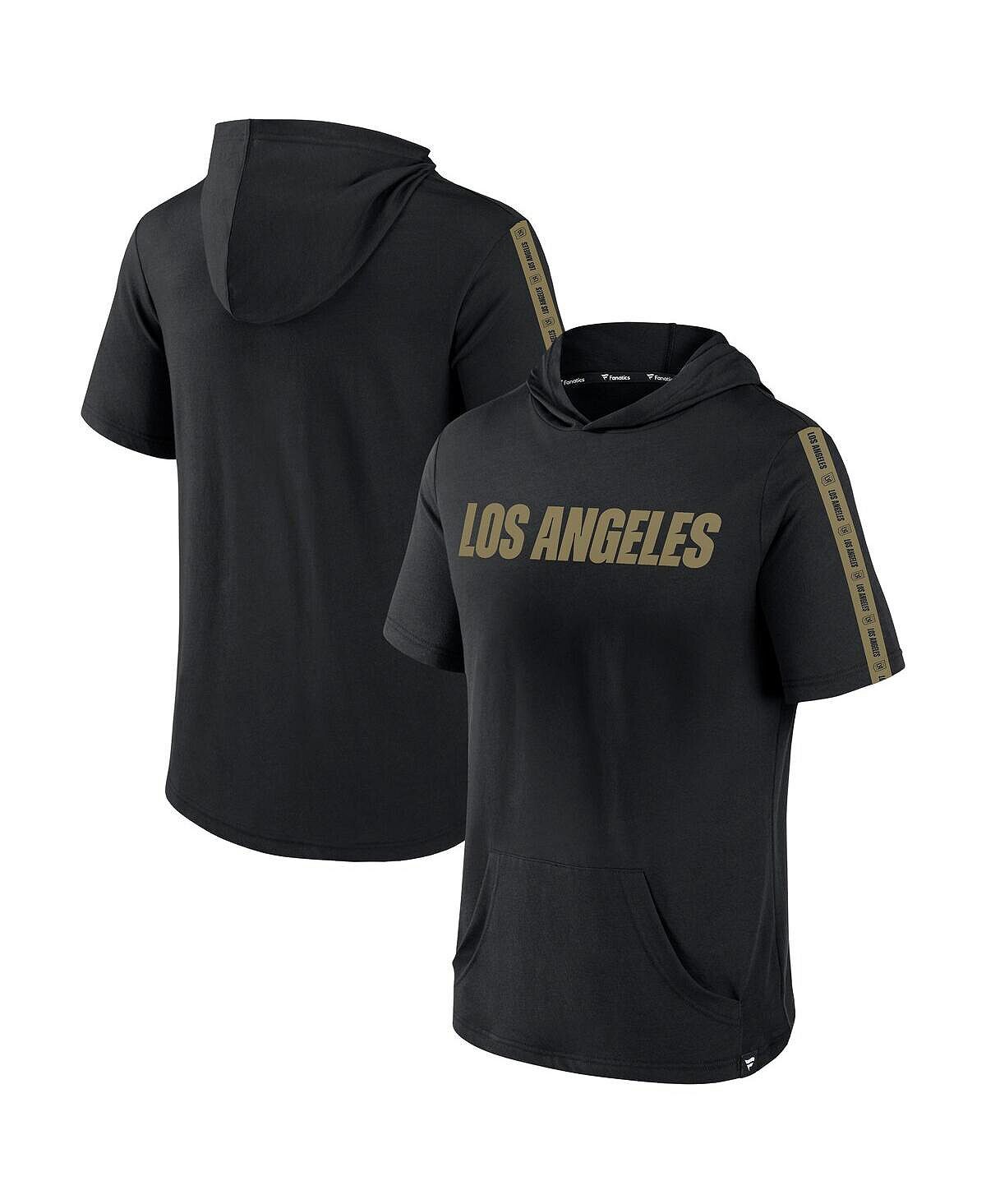 

Мужская фирменная черная худи с короткими рукавами lafc definitive victory pullover hoodie Fanatics, черный