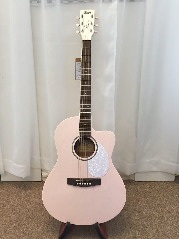 jade classic ppop jade series электро акустическая гитара розовая cort Акустическая гитара Cort Jade Classic PPOP 2020 Pastel Pink