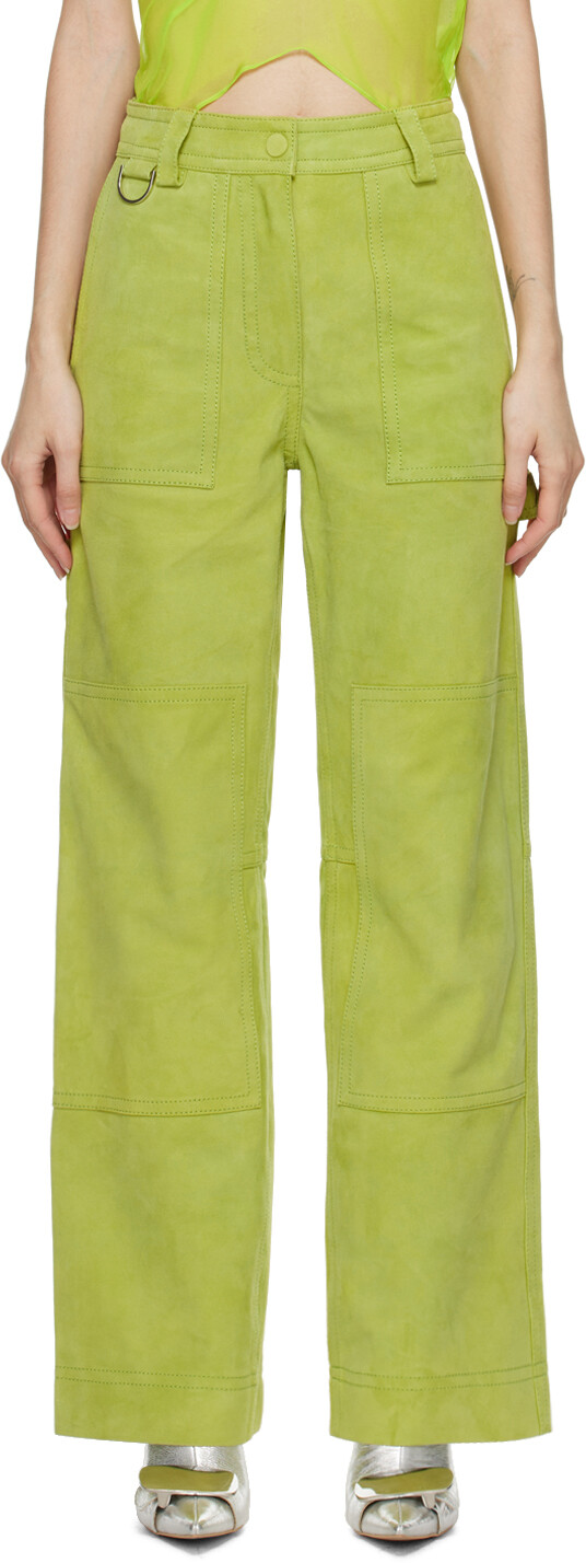 

Зеленые розовые брюки Saks Potts