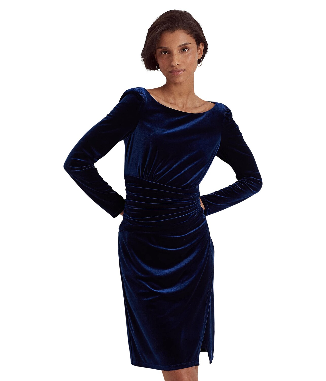 

Платье LAUREN Ralph Lauren, Velvet Puff-Sleeve Cocktail Dress