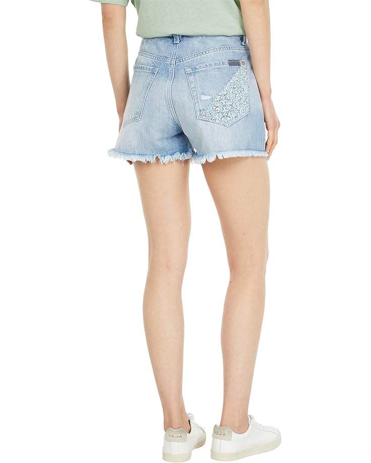 Шорты 7 For All Mankind Patched Monroe Cutoffs Shorts in Laurel Canyon, цвет Laurel Canyon шорты 7 for all mankind monroe cutoffs shorts in tie dye pink