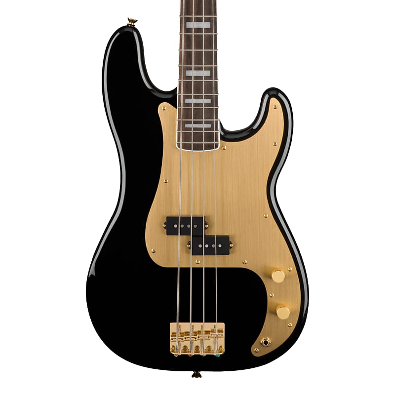Squier 40th Anniversary Gold Edition Precision Bass Black