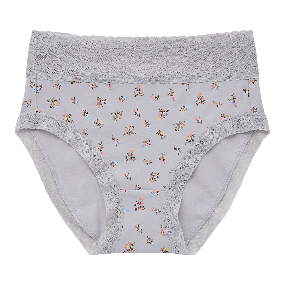 

Трусы Uniqlo Floral High Rise, серый