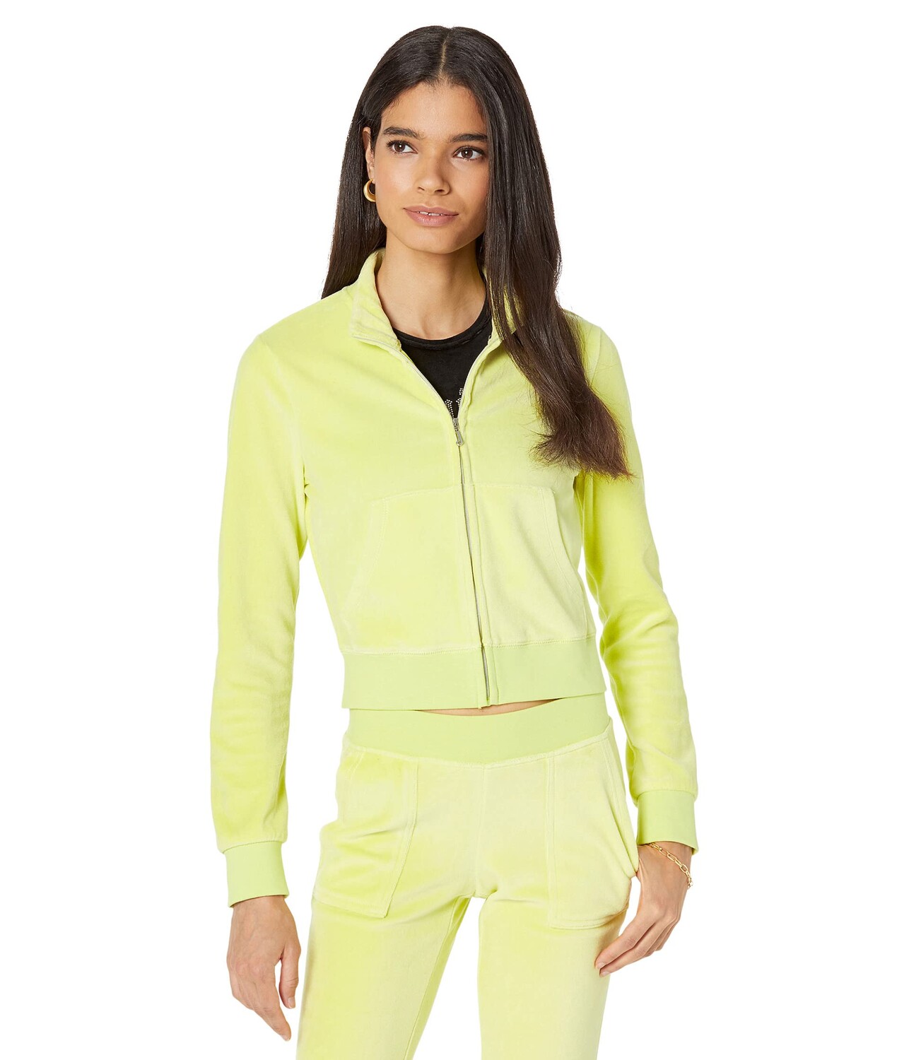

Худи Juicy Couture, Mock Neck Velour Zip Front