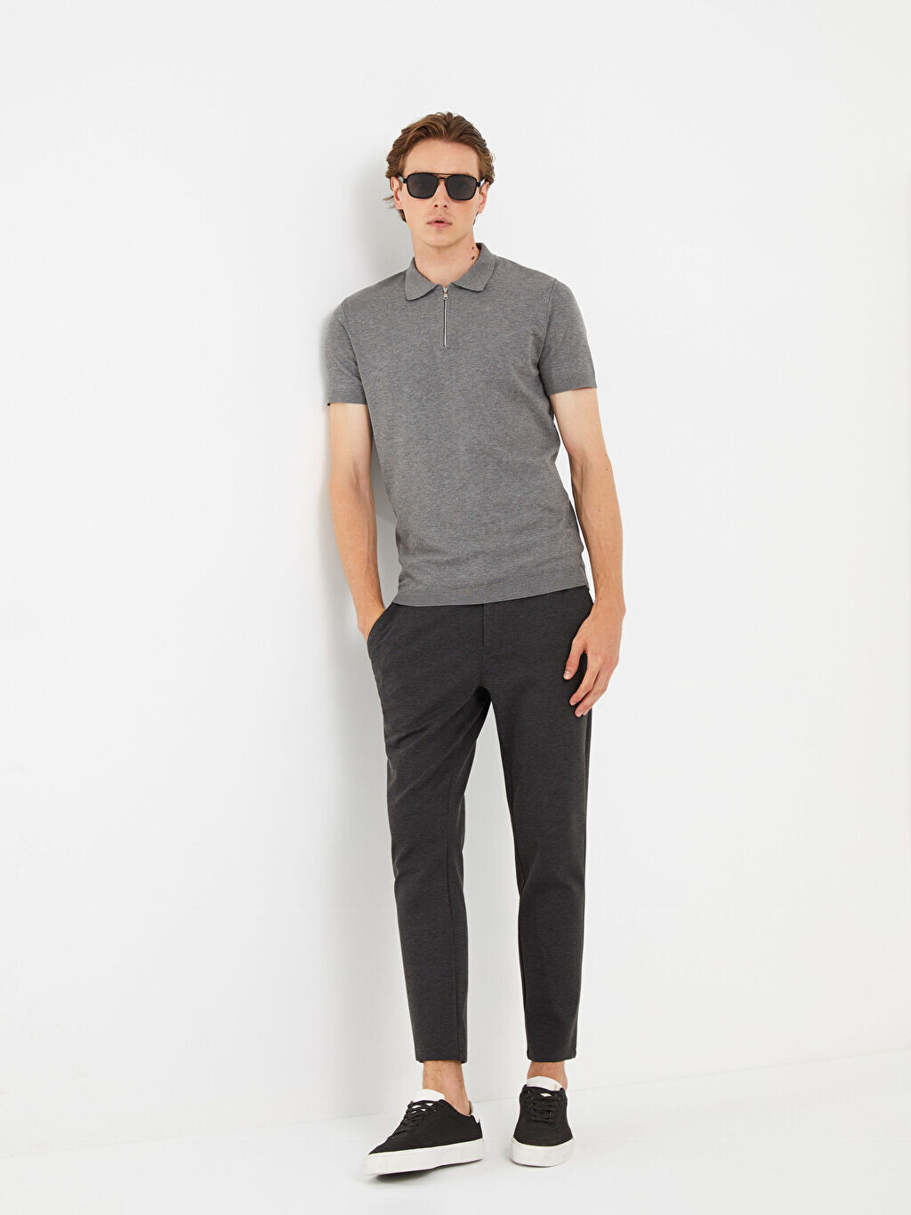 

Трикотажные мужские брюки Slim Fit LCW Vision, Серый