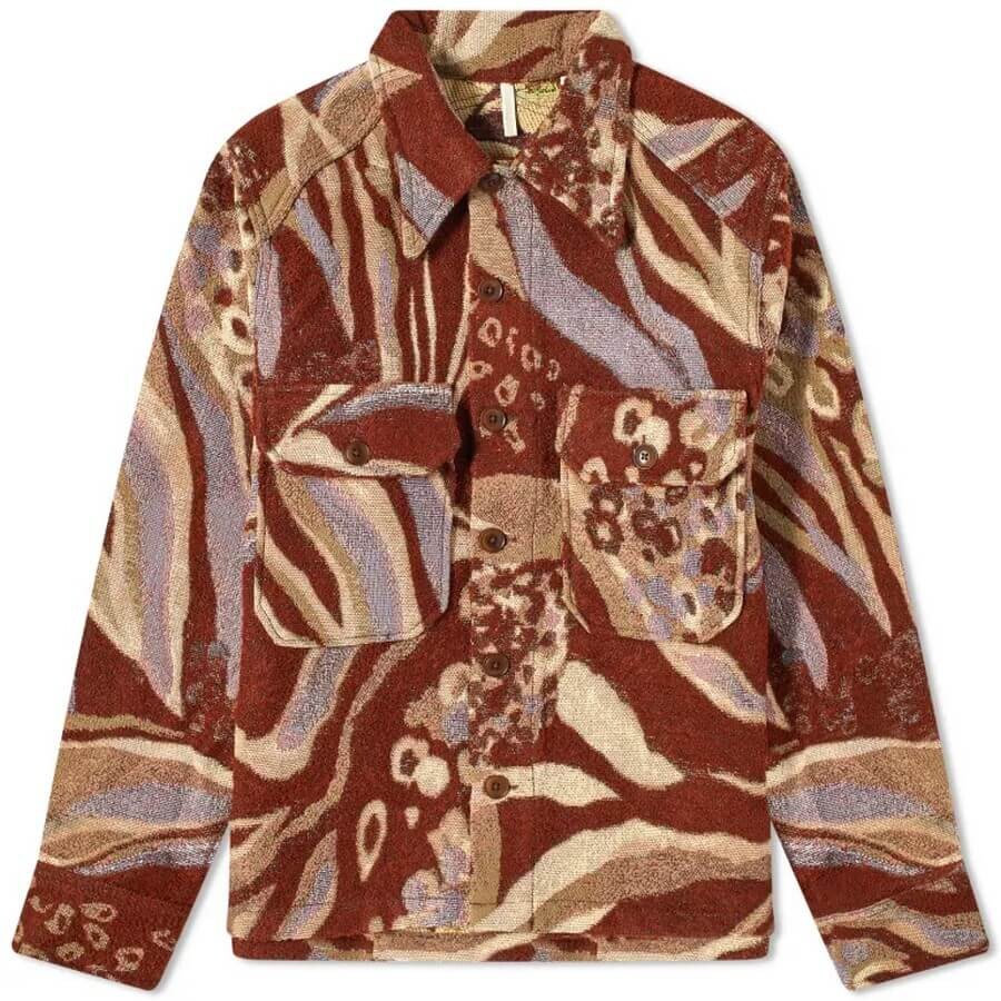 

Куртка-рубашка Sunflower Animal Jacquard, красно-коричневый/бежевый, Красный