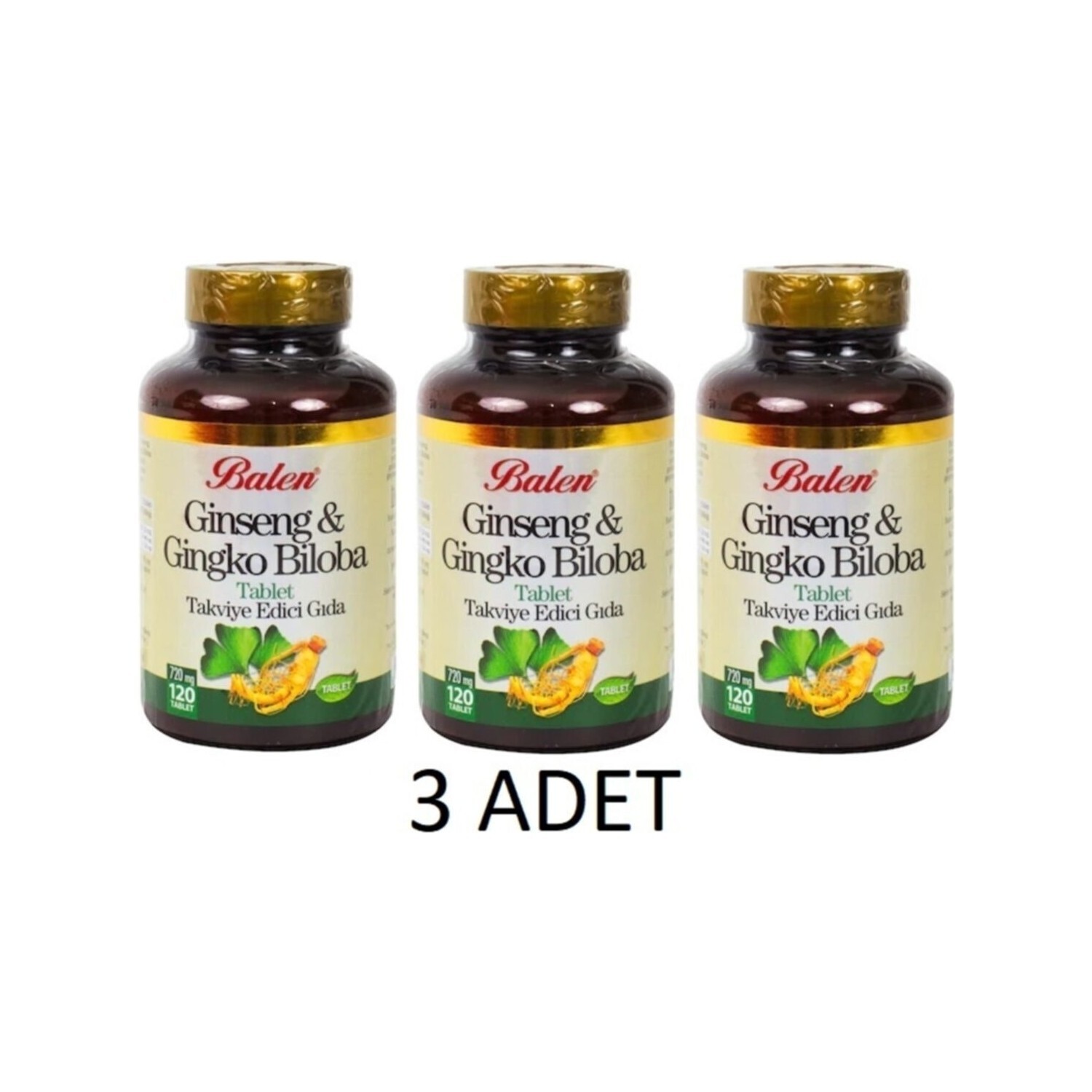 

Balen Red Ginseng & Ginkgo Biloba 120 3=360 Tablet