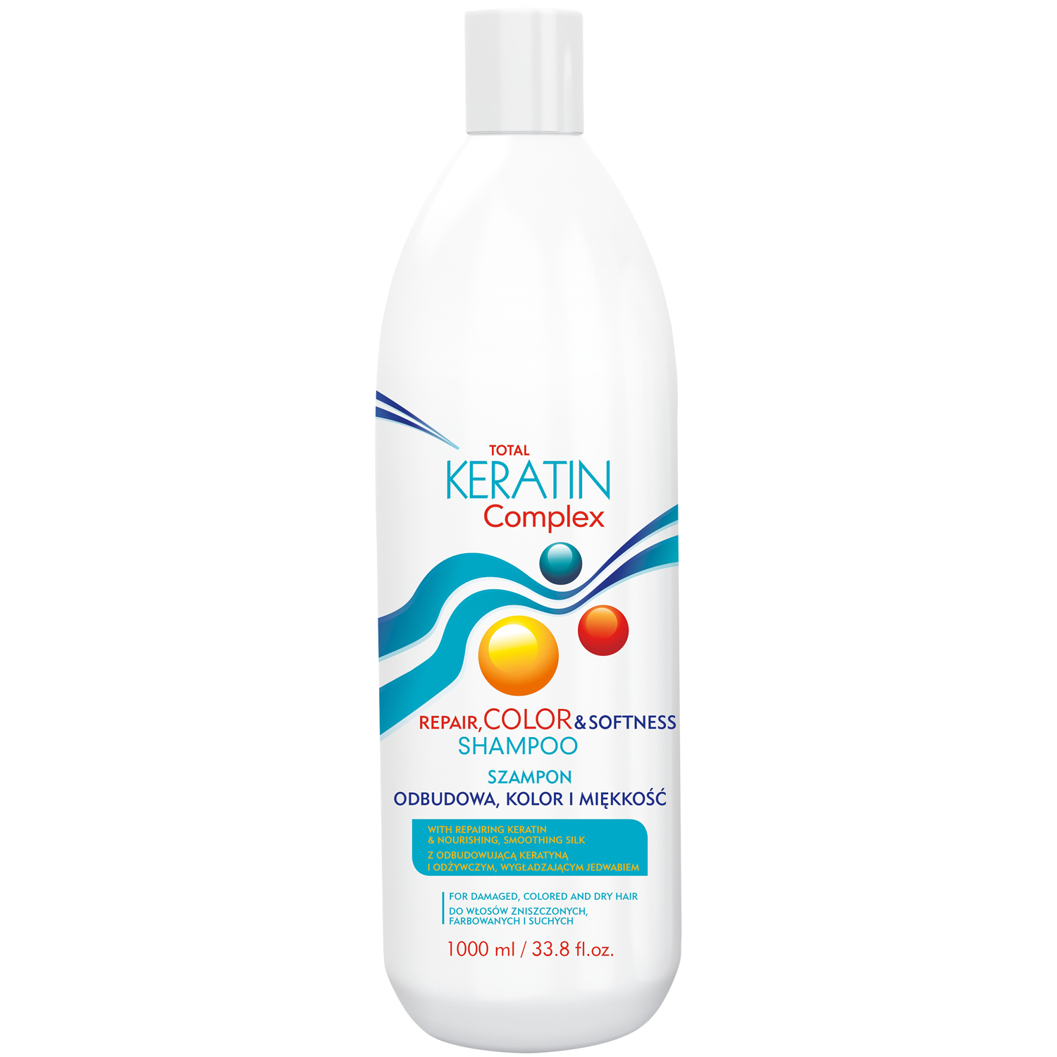 Total Keratin Complex Repair, Color & Softness шампунь для волос, 1000 мл