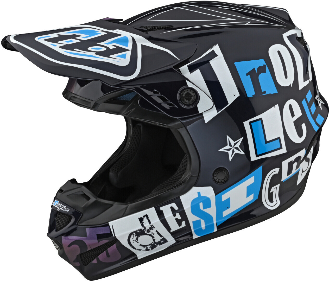 

Шлем Troy Lee Designs GP Anarchy для мотокросса, черно-бело-синий